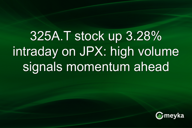 325A.T stock up 3.28% intraday on JPX: high volume signals momentum ahead