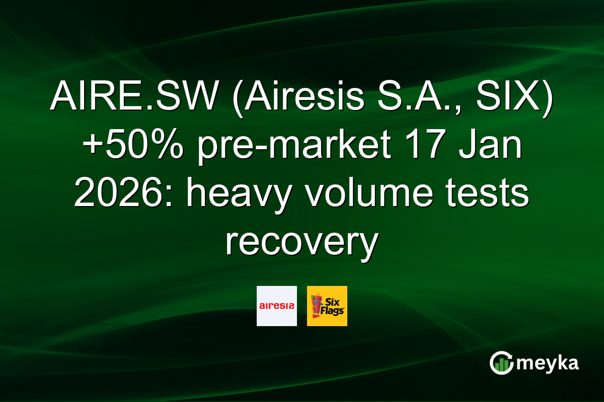 AIRE.SW (Airesis S.A., SIX) +50% pre-market 17 Jan 2026: heavy volume tests recovery