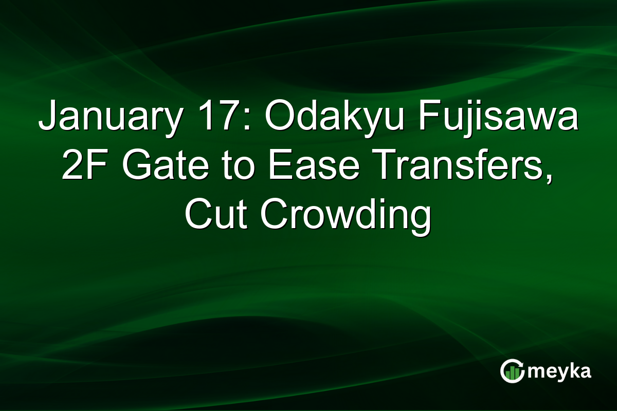 January 17: Odakyu Fujisawa 2F Gate to Ease Transfers, Cut Crowding