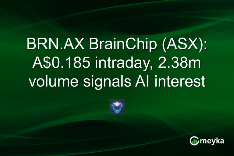 BRN.AX BrainChip (ASX): A$0.185 intraday, 2.38m volume signals AI interest