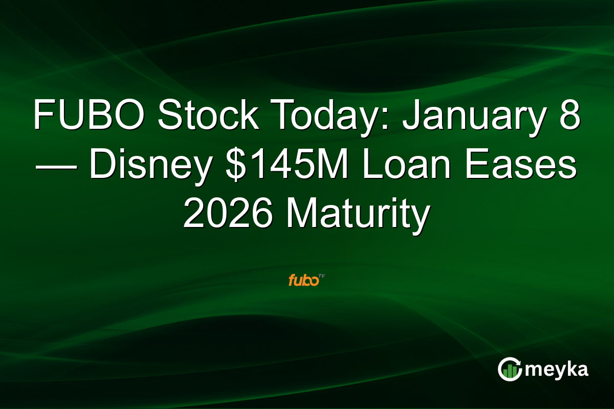 FUBO Stock Today: January 8 — Disney $145M Loan Eases 2026 Maturity