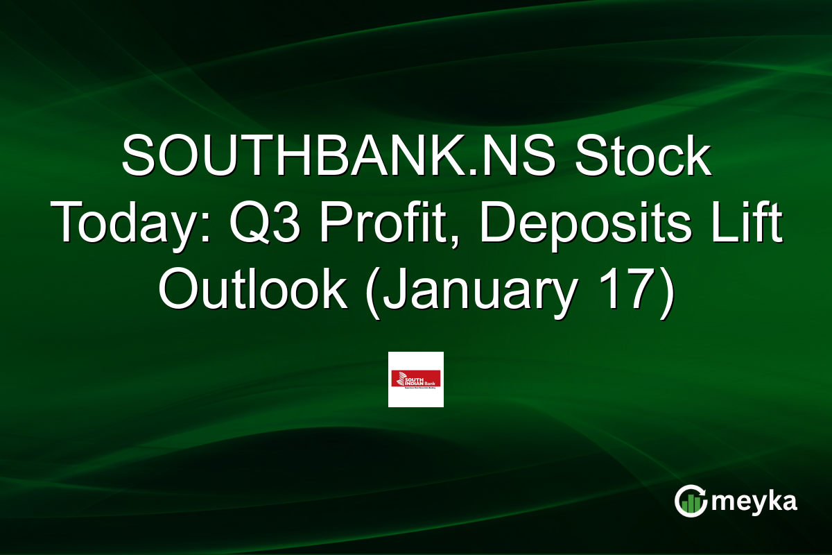 SOUTHBANK.NS Stock Today: Q3 Profit, Deposits Lift Outlook (January 17)