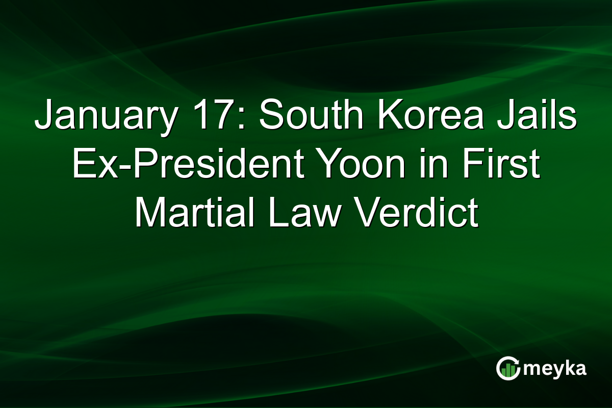 January 17: South Korea Jails Ex-President Yoon in First Martial Law Verdict