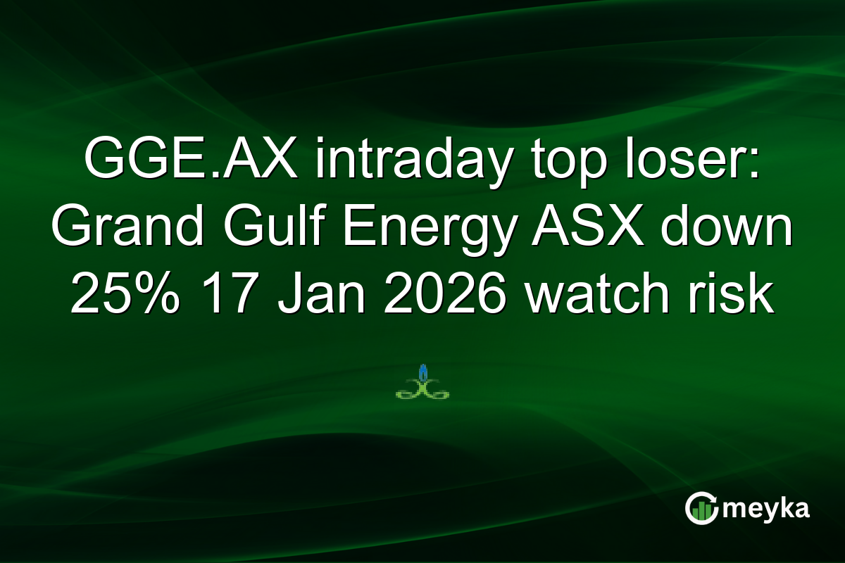GGE.AX intraday top loser: Grand Gulf Energy ASX down 25% 17 Jan 2026 watch risk