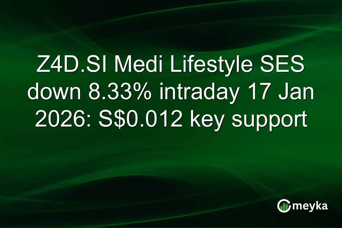 Z4D.SI Medi Lifestyle SES down 8.33% intraday 17 Jan 2026: S$0.012 key support