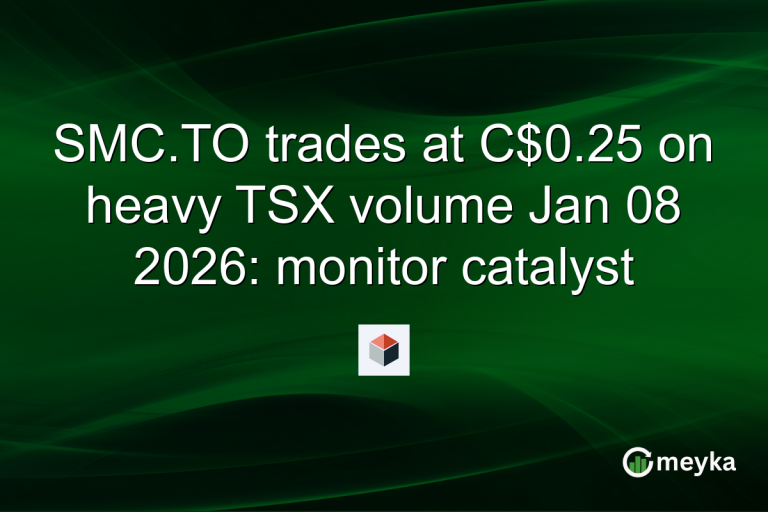 SMC.TO trades at C$0.25 on heavy TSX volume Jan 08 2026: monitor catalyst