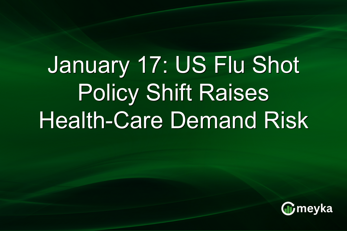 January 17: US Flu Shot Policy Shift Raises Health-Care Demand Risk
