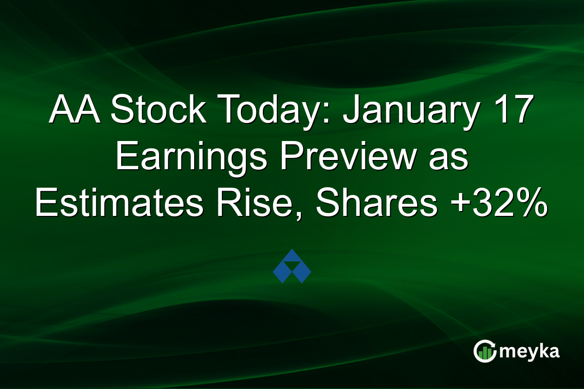 AA Stock Today: January 17 Earnings Preview as Estimates Rise, Shares +32%