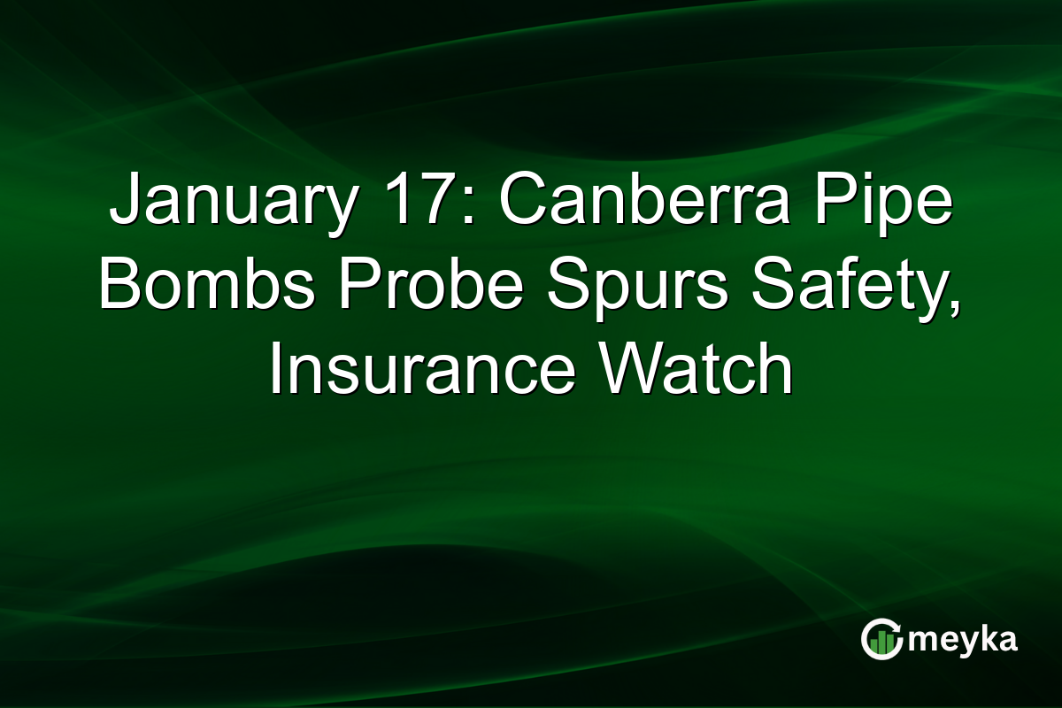 January 17: Canberra Pipe Bombs Probe Spurs Safety, Insurance Watch
