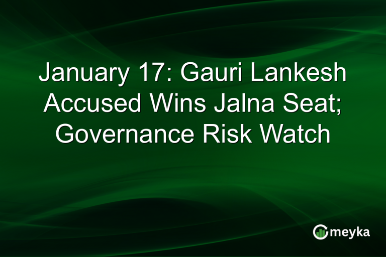 January 17: Gauri Lankesh Accused Wins Jalna Seat; Governance Risk Watch
