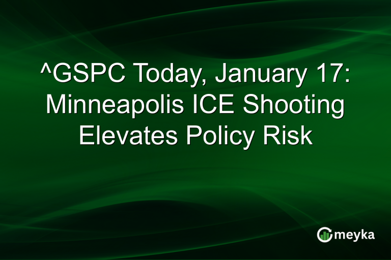 ^GSPC Today, January 17: Minneapolis ICE Shooting Elevates Policy Risk