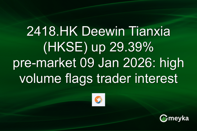 2418.HK Deewin Tianxia (HKSE) up 29.39% pre-market 09 Jan 2026: high volume flags trader interest
