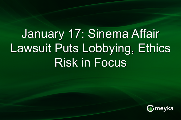 January 17: Sinema Affair Lawsuit Puts Lobbying, Ethics Risk in Focus