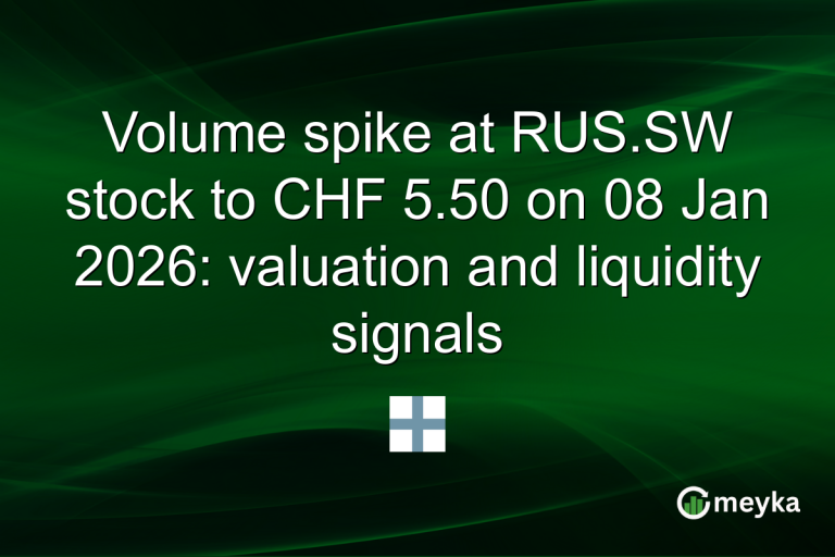 Volume spike at RUS.SW stock to CHF 5.50 on 08 Jan 2026: valuation and liquidity signals