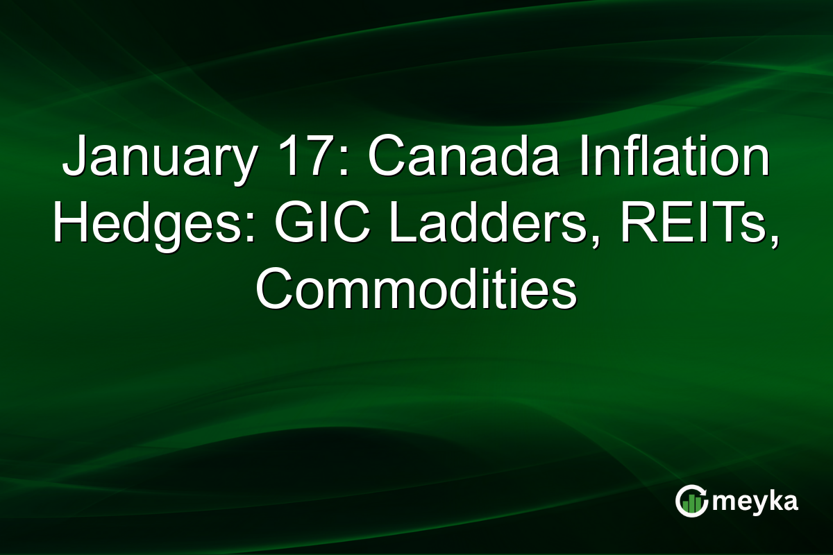January 17: Canada Inflation Hedges: GIC Ladders, REITs, Commodities