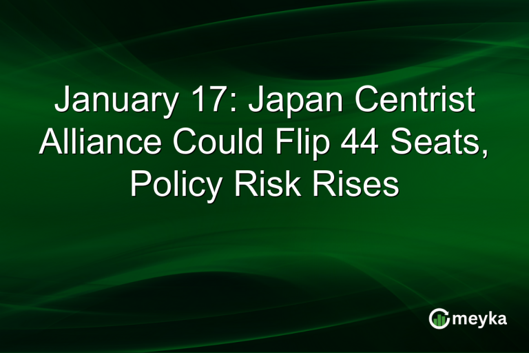 January 17: Japan Centrist Alliance Could Flip 44 Seats, Policy Risk Rises