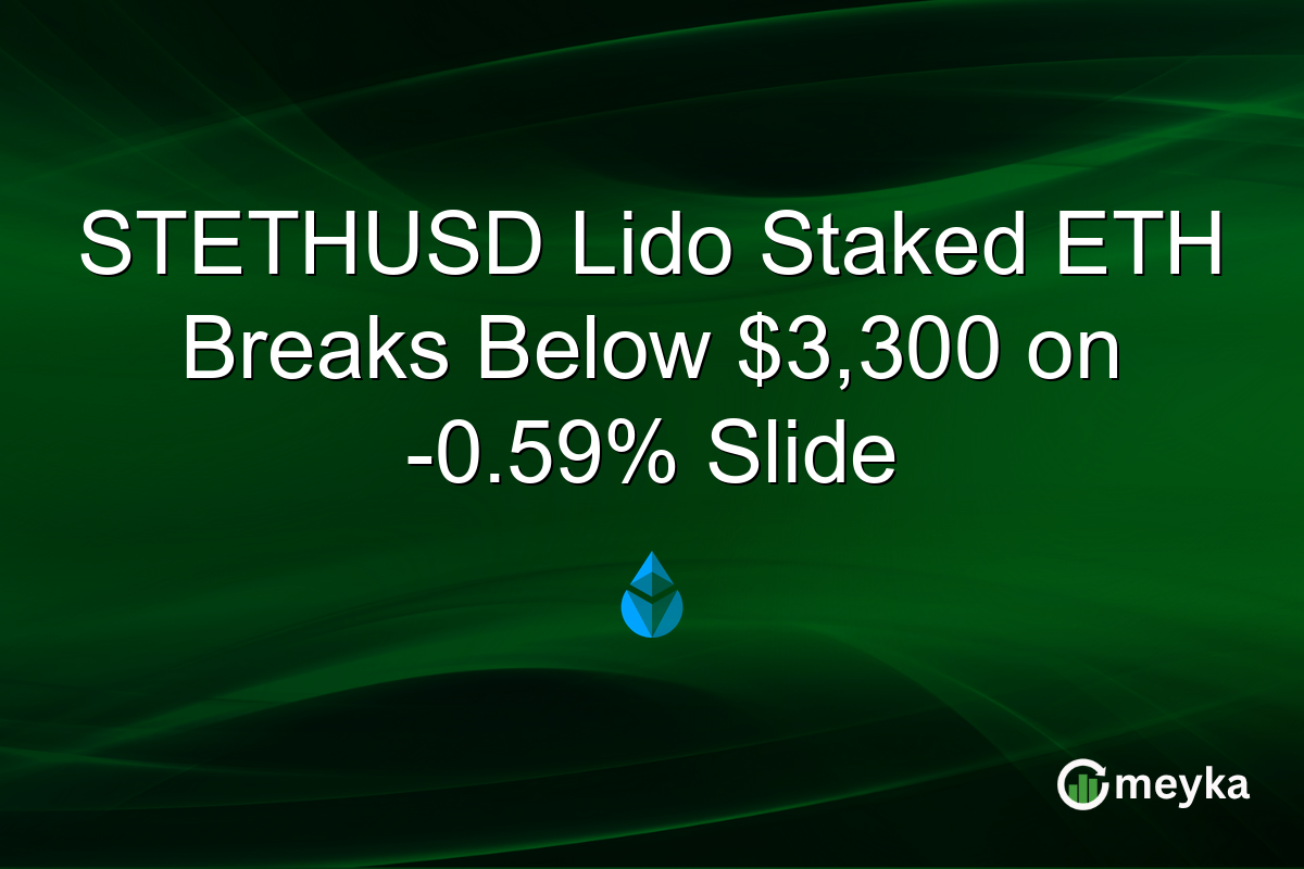 STETHUSD Lido Staked ETH Breaks Below $3,300 on -0.59% Slide