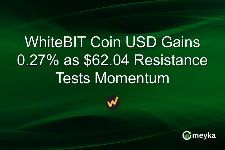 WhiteBIT Coin USD Gains 0.27% as $62.04 Resistance Tests Momentum
