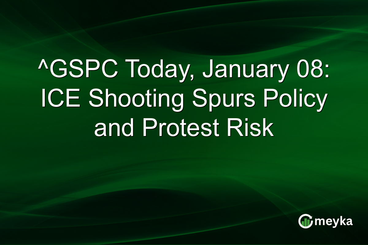 ^GSPC Today, January 08: ICE Shooting Spurs Policy and Protest Risk