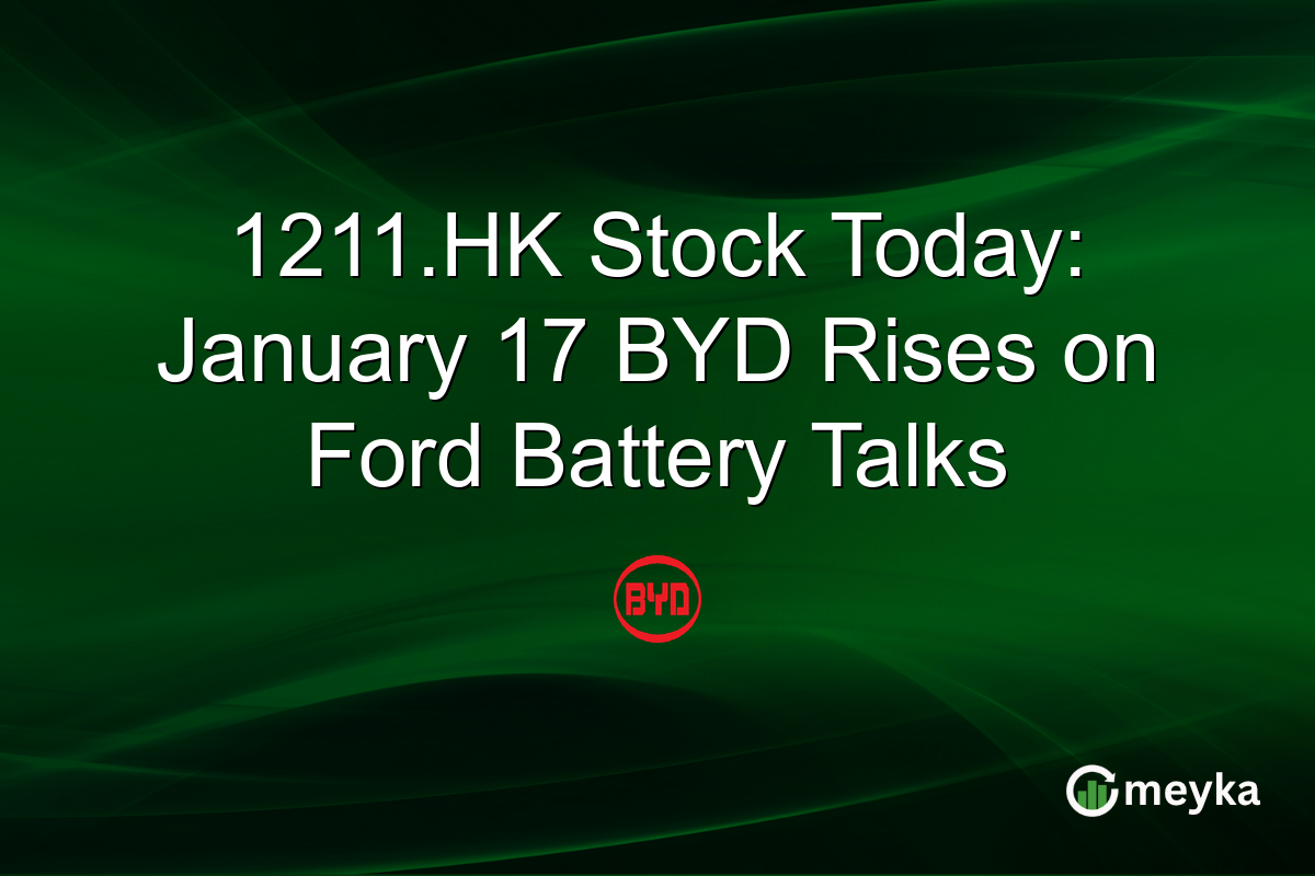 1211.HK Stock Today: January 17 BYD Rises on Ford Battery Talks