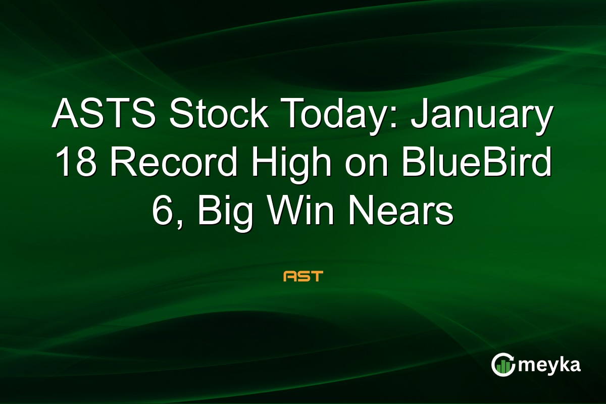 ASTS Stock Today: January 18 Record High on BlueBird 6, Big Win Nears