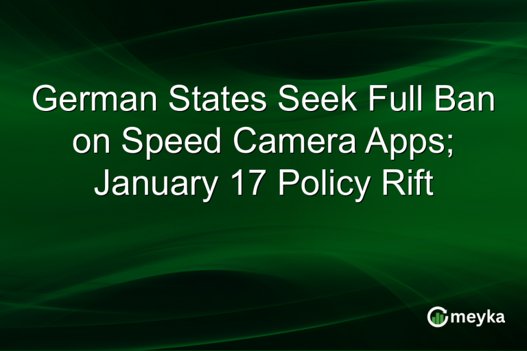 German States Seek Full Ban on Speed Camera Apps; January 17 Policy Rift