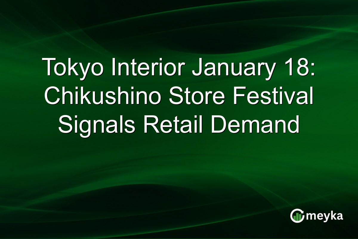 Tokyo Interior January 18: Chikushino Store Festival Signals Retail Demand