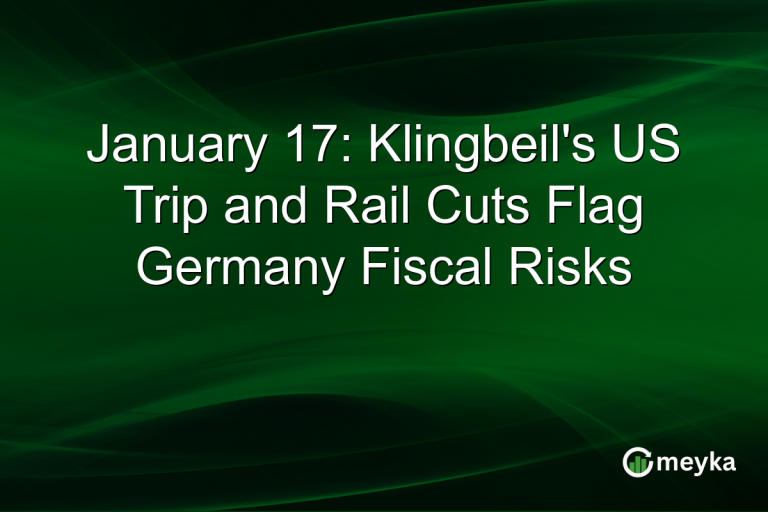 January 17: Klingbeil's US Trip and Rail Cuts Flag Germany Fiscal Risks