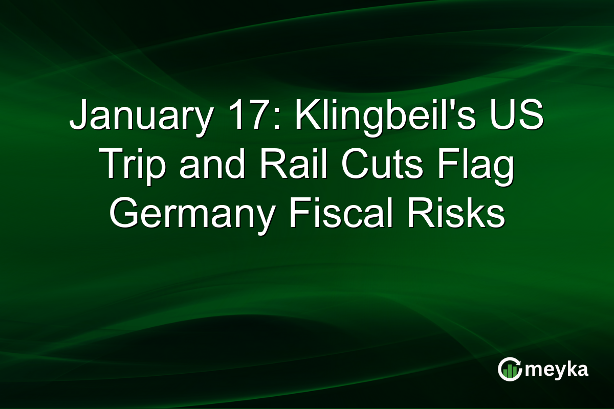 January 17: Klingbeil's US Trip and Rail Cuts Flag Germany Fiscal Risks