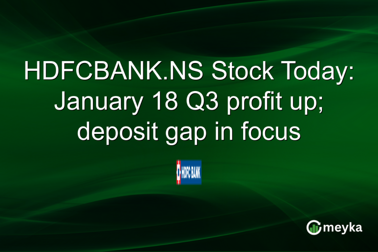 HDFCBANK.NS Stock Today: January 18 Q3 profit up; deposit gap in focus