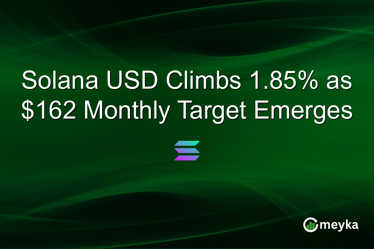 Solana USD Climbs 1.85% as $162 Monthly Target Emerges