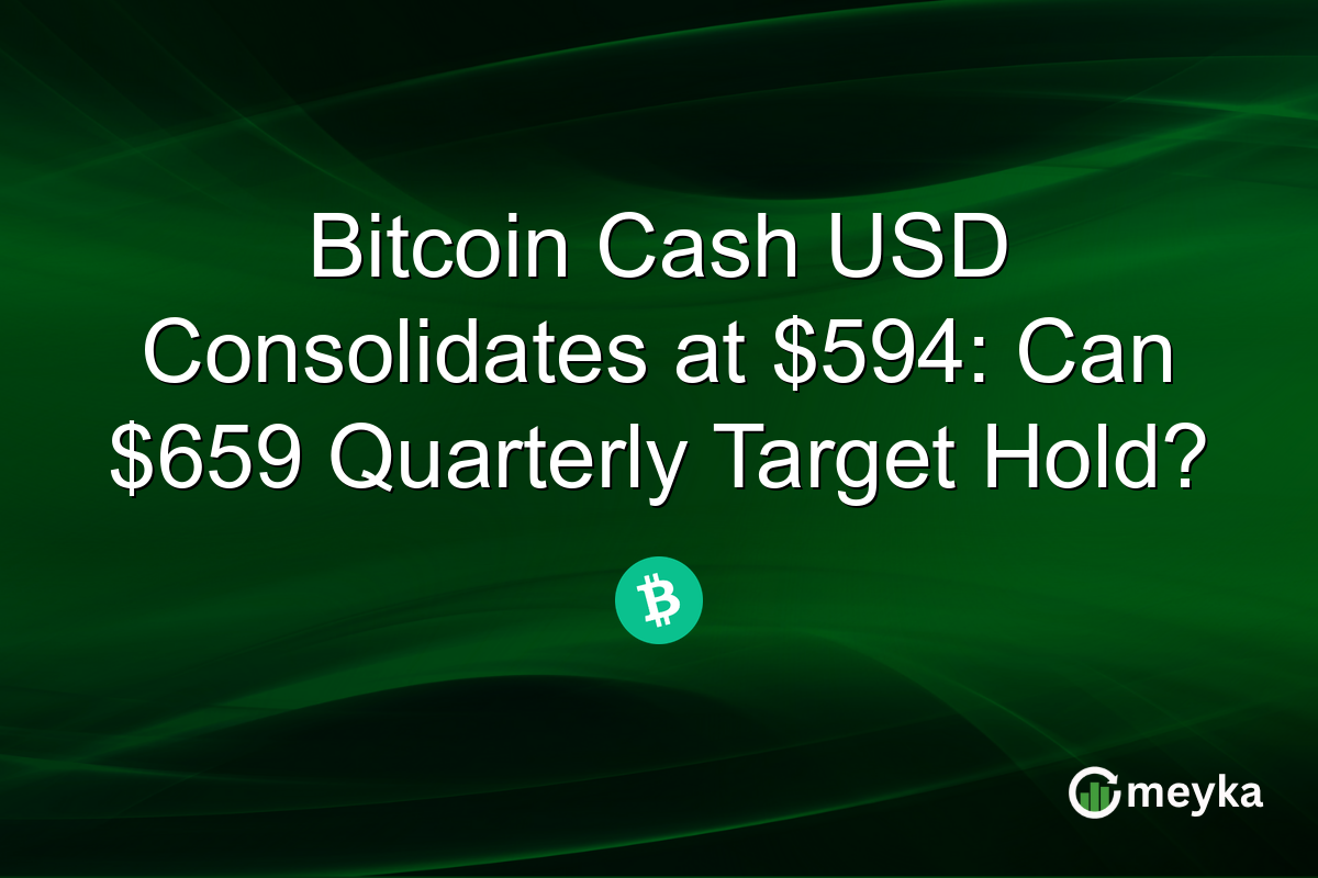 Bitcoin Cash USD Consolidates at $594: Can $659 Quarterly Target Hold?