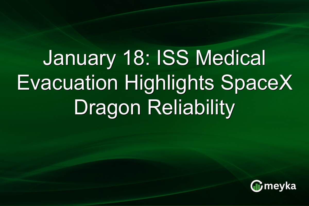 January 18: ISS Medical Evacuation Highlights SpaceX Dragon Reliability