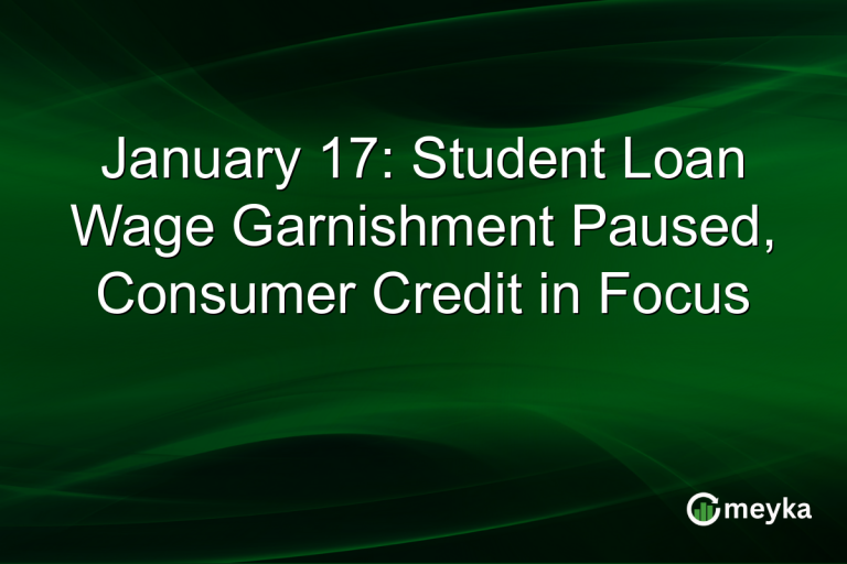 January 17: Student Loan Wage Garnishment Paused, Consumer Credit in Focus