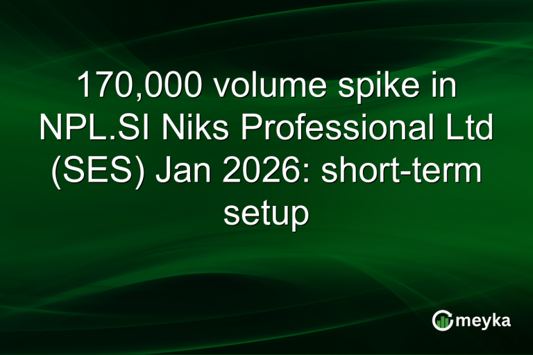 170,000 volume spike in NPL.SI Niks Professional Ltd (SES) Jan 2026: short-term setup