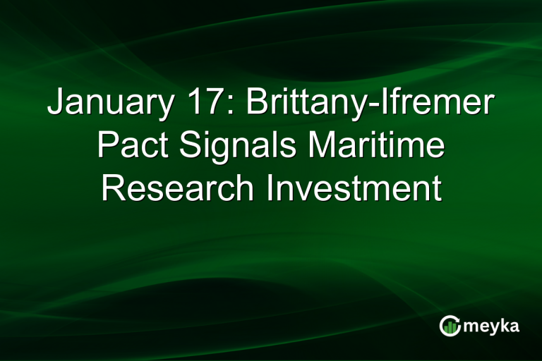 January 17: Brittany-Ifremer Pact Signals Maritime Research Investment