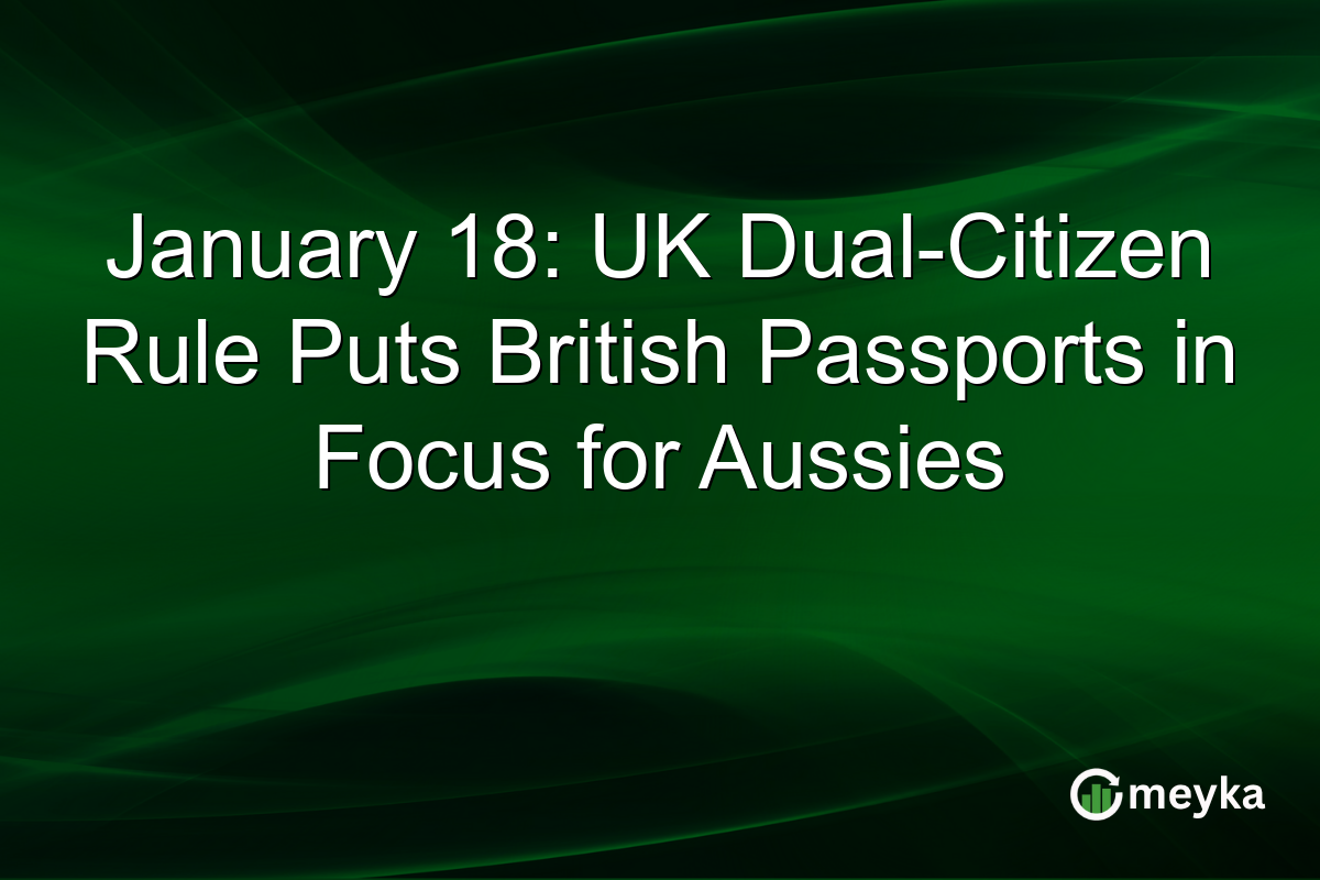 January 18: UK Dual-Citizen Rule Puts British Passports in Focus for Aussies