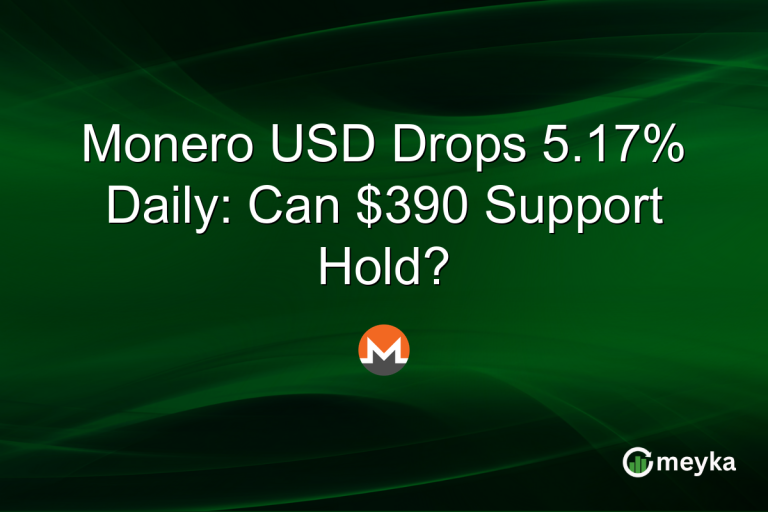 Monero USD Drops 5.17% Daily: Can $390 Support Hold?