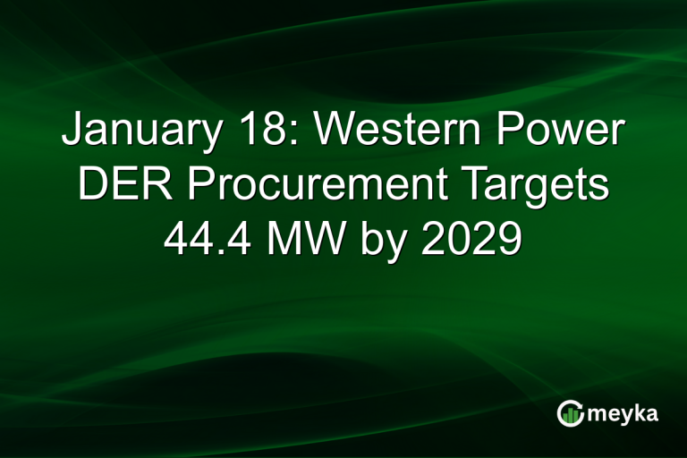 January 18: Western Power DER Procurement Targets 44.4 MW by 2029
