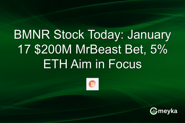 BMNR Stock Today: January 17 $200M MrBeast Bet, 5% ETH Aim in Focus