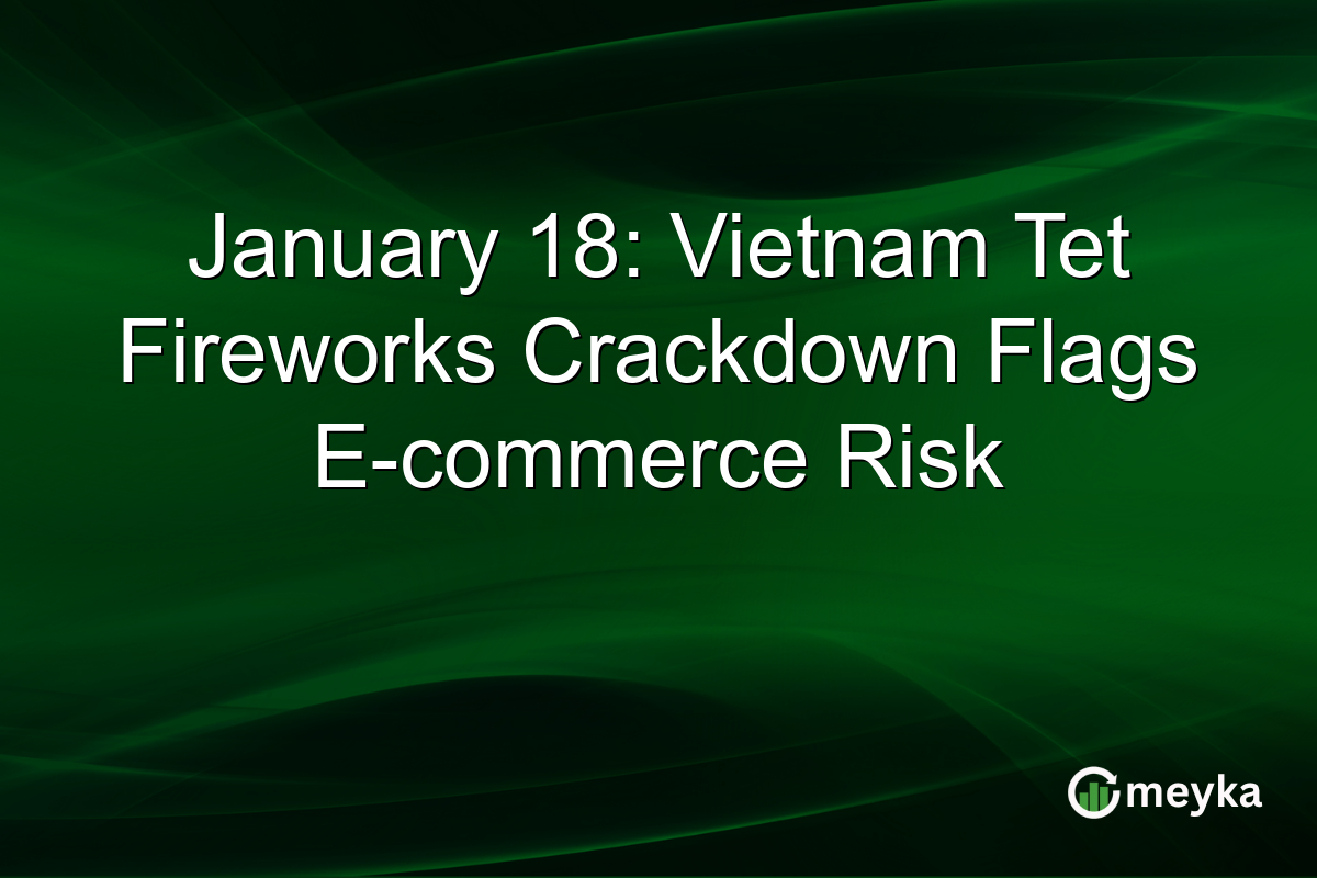 January 18: Vietnam Tet Fireworks Crackdown Flags E-commerce Risk