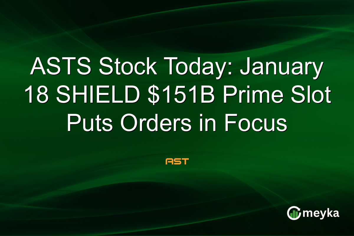 ASTS Stock Today: January 18 SHIELD $151B Prime Slot Puts Orders in Focus
