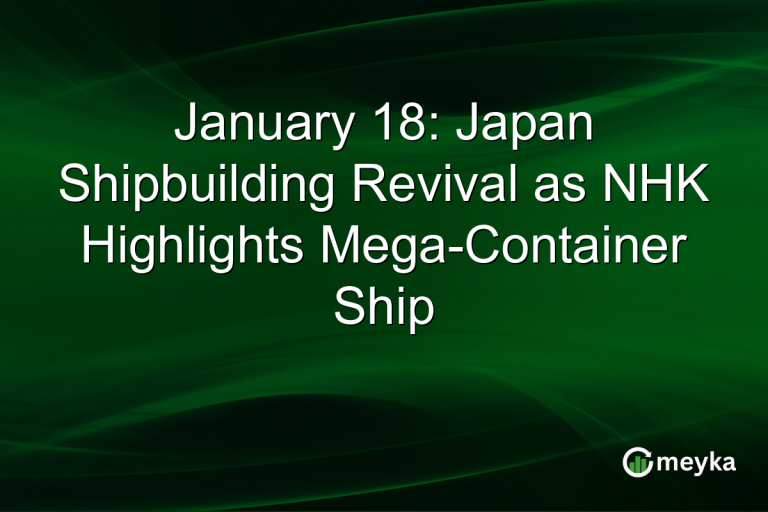 January 18: Japan Shipbuilding Revival as NHK Highlights Mega-Container Ship