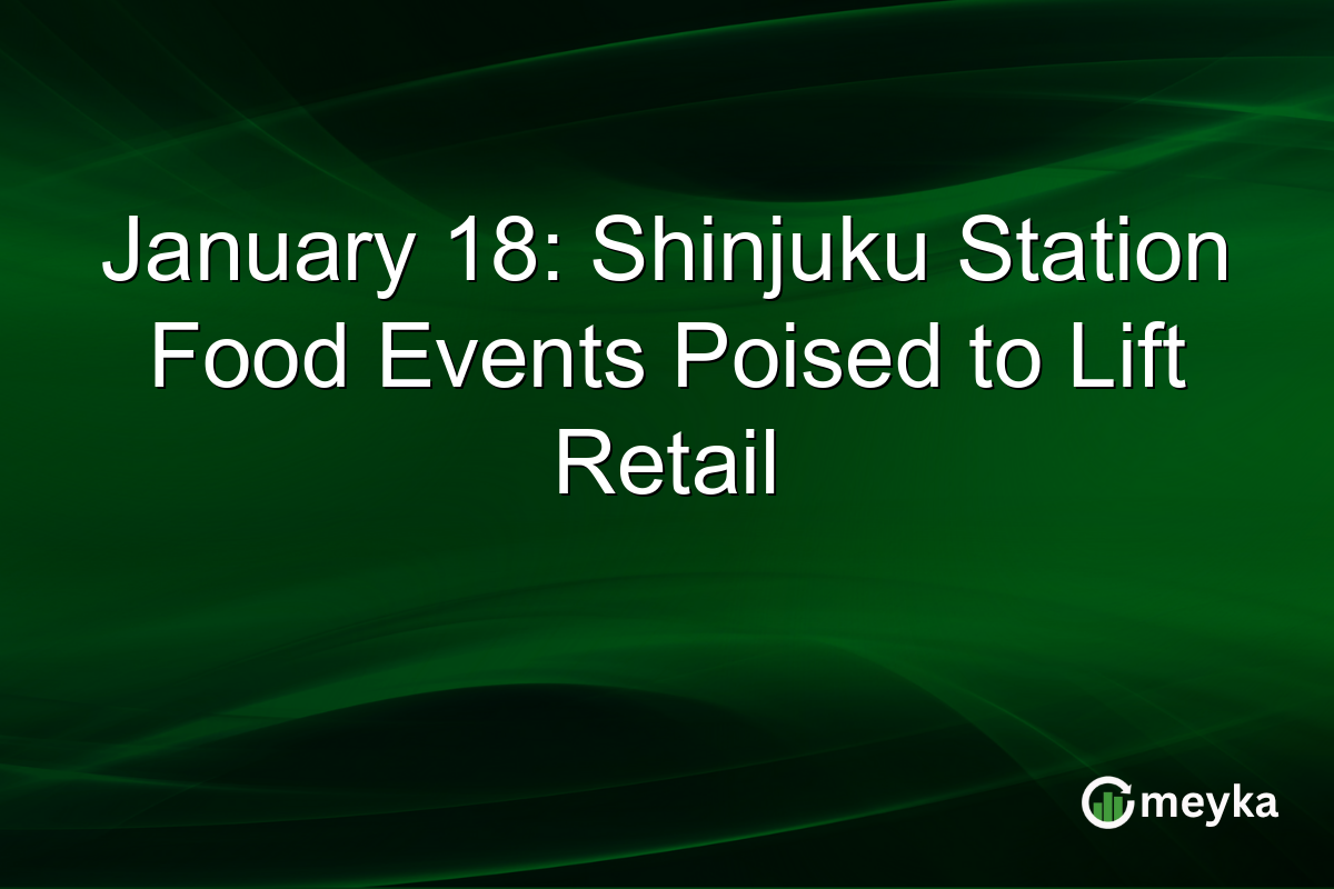 January 18: Shinjuku Station Food Events Poised to Lift Retail