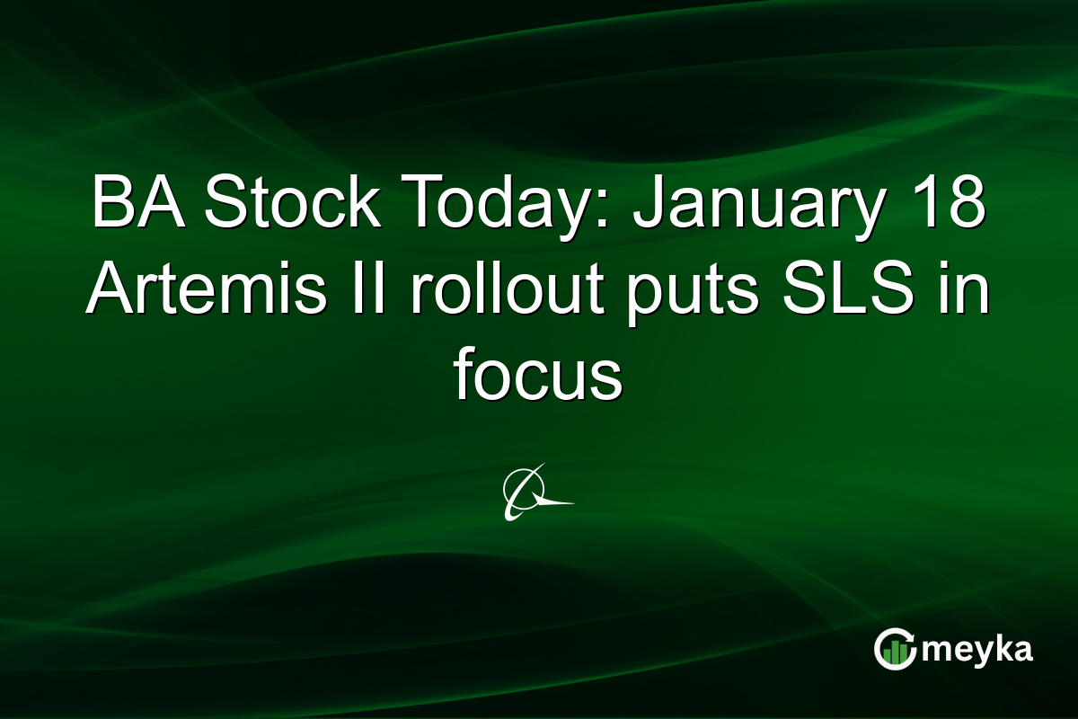 BA Stock Today: January 18 Artemis II rollout puts SLS in focus