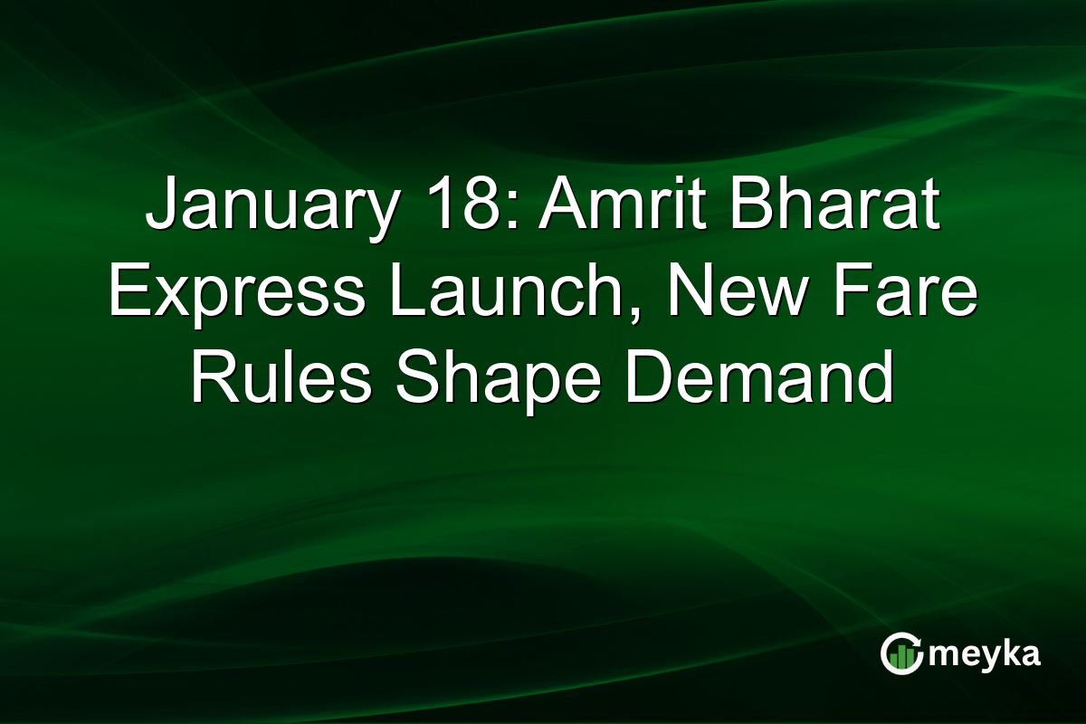 January 18: Amrit Bharat Express Launch, New Fare Rules Shape Demand