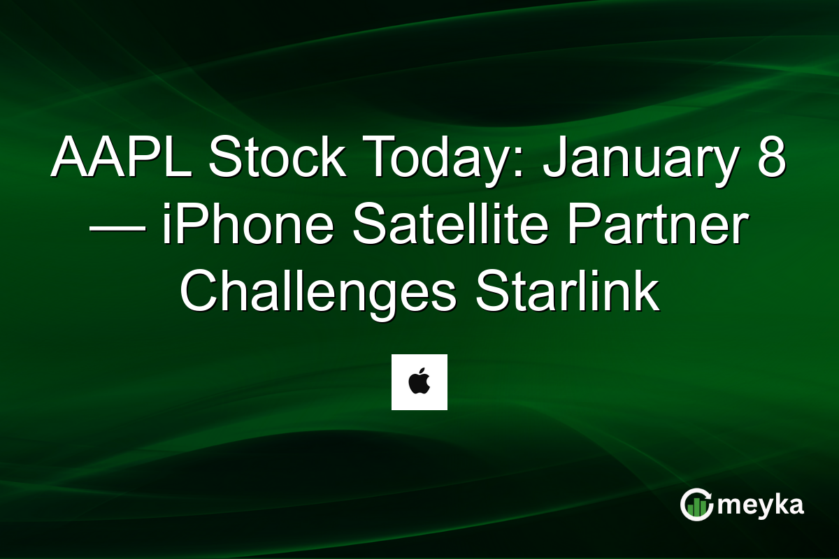 AAPL Stock Today: January 8 — iPhone Satellite Partner Challenges Starlink