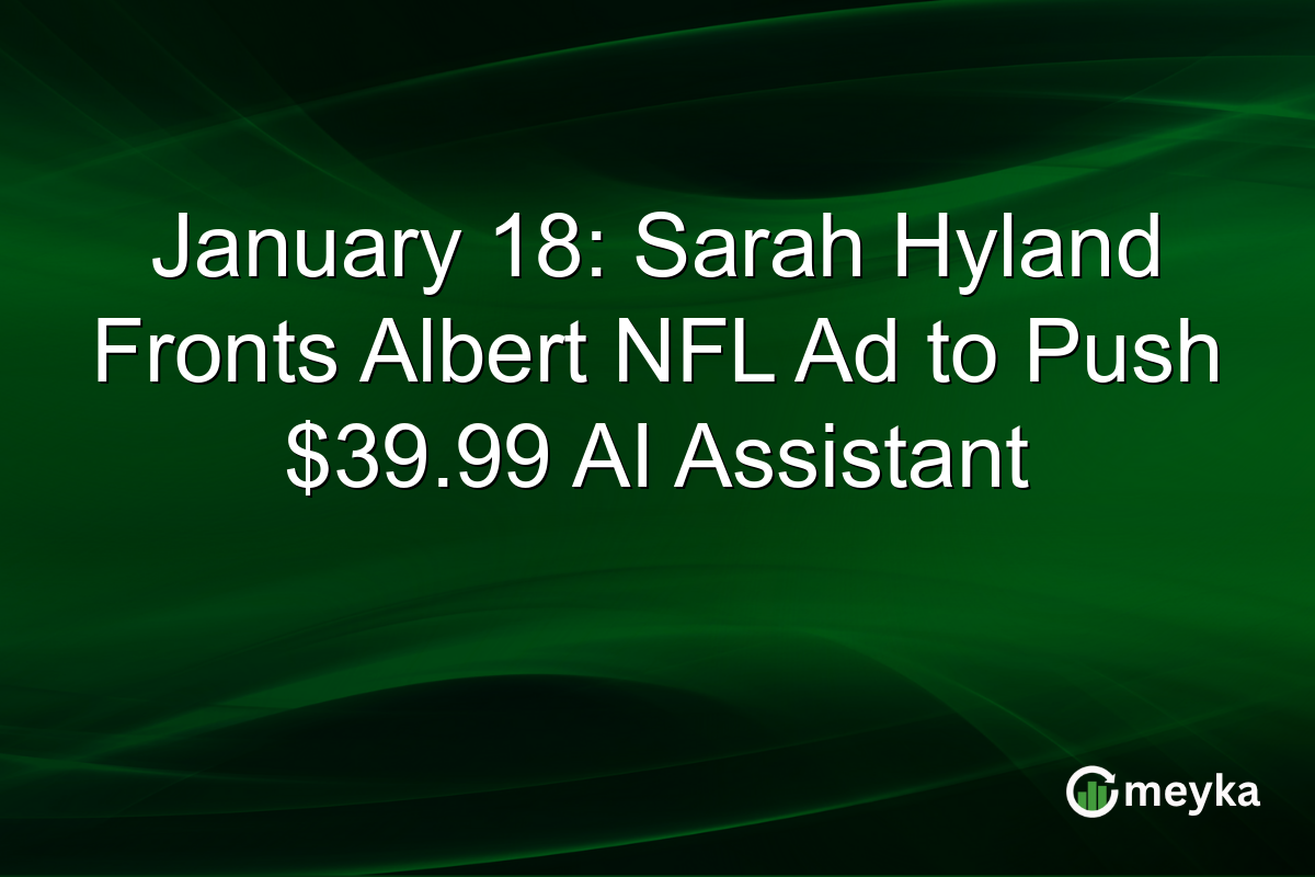 January 18: Sarah Hyland Fronts Albert NFL Ad to Push $39.99 AI Assistant