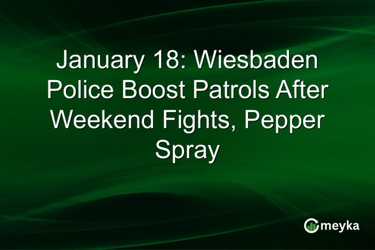 January 18: Wiesbaden Police Boost Patrols After Weekend Fights, Pepper Spray