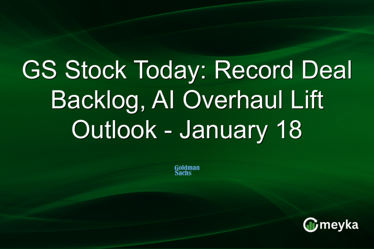 GS Stock Today: Record Deal Backlog, AI Overhaul Lift Outlook - January 18